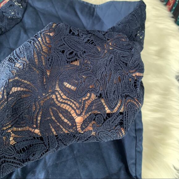 AMUR Quilted Lace Bomber Jacket Coat Ruched XS - Picture 11 of 13